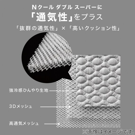 置くだけ簡単 ズレにくい敷きパッド シングル(NクールWSP+3Dメッシュ 