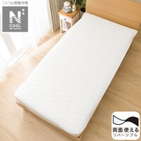 両面使える敷きパッド　ダブル(NクールWSP n-s WH D)