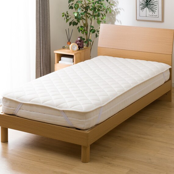 両面使えるベッドパッド＆のびのびマルチすっぽりシーツ3点セット セミダブル(NV SD B2202 メッシュパッド) 8枚目画像