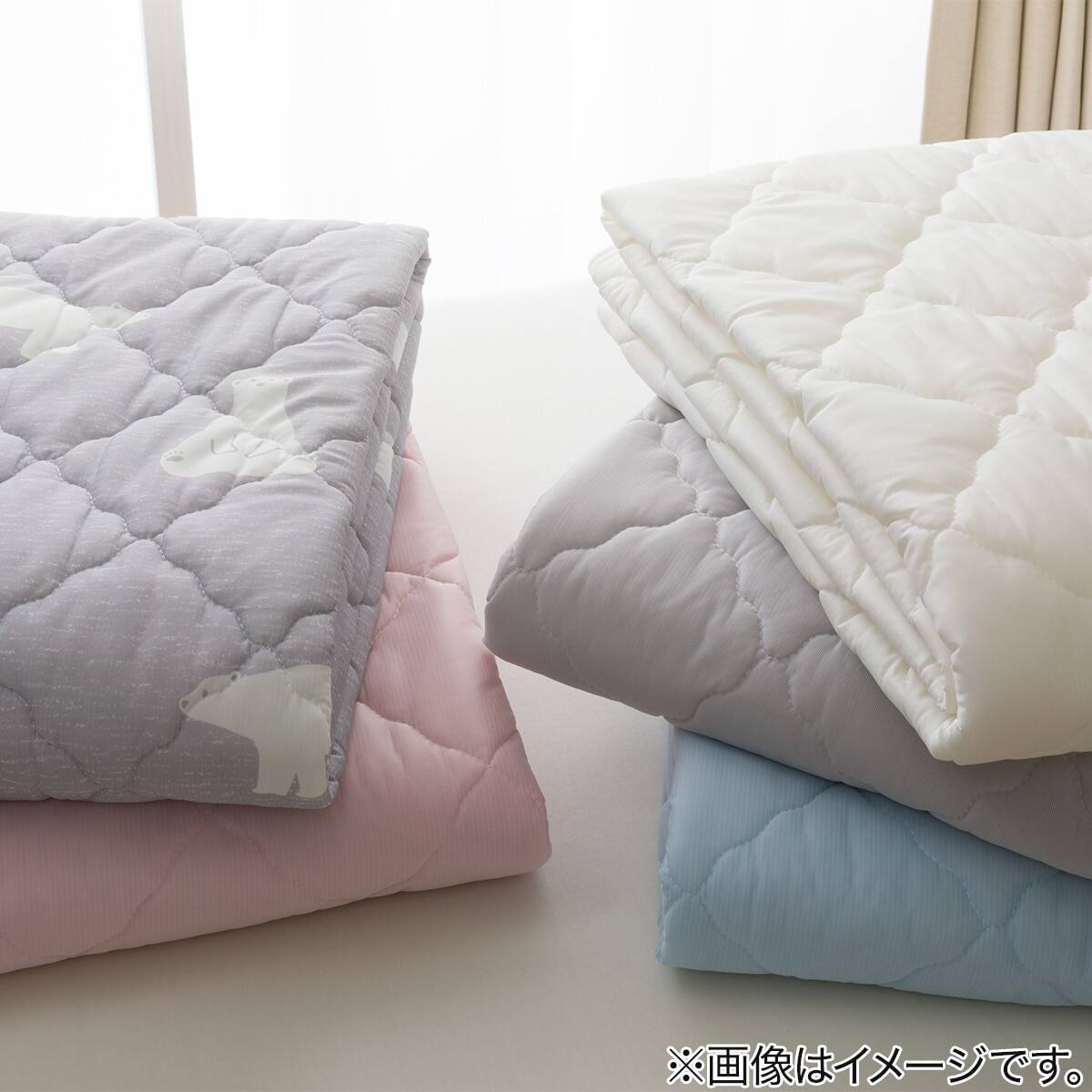 両面使える ゴムバンド付き 敷きパッド シングル(Nクール S BL S2301