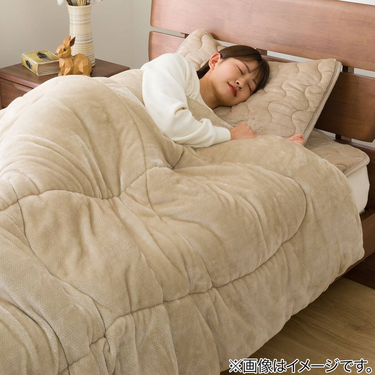 ジャパンライフ　敷きパッド 190x210cm ジャパンライフ 敷きパッド 190x210cm 高島ちぢみ「琵琶湖の敷きパッド