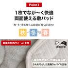 両面使える　敷きパッド　セミダブル(NウォームWSP GY SD A2312) 5枚目画像