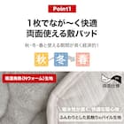 両面使える 敷きパッド セミダブル(NウォームWSP GY SD A2312) 5枚目画像