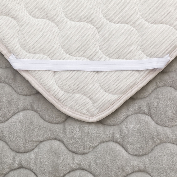 両面使える 敷きパッド セミダブル(NウォームWSP GY SD A2312) 12枚目画像