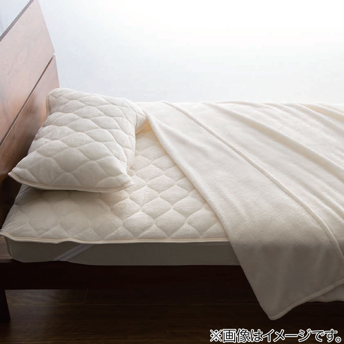 ゴムバンド付き 敷きパッド ダブル(ヤワラカタッチIV D A2301