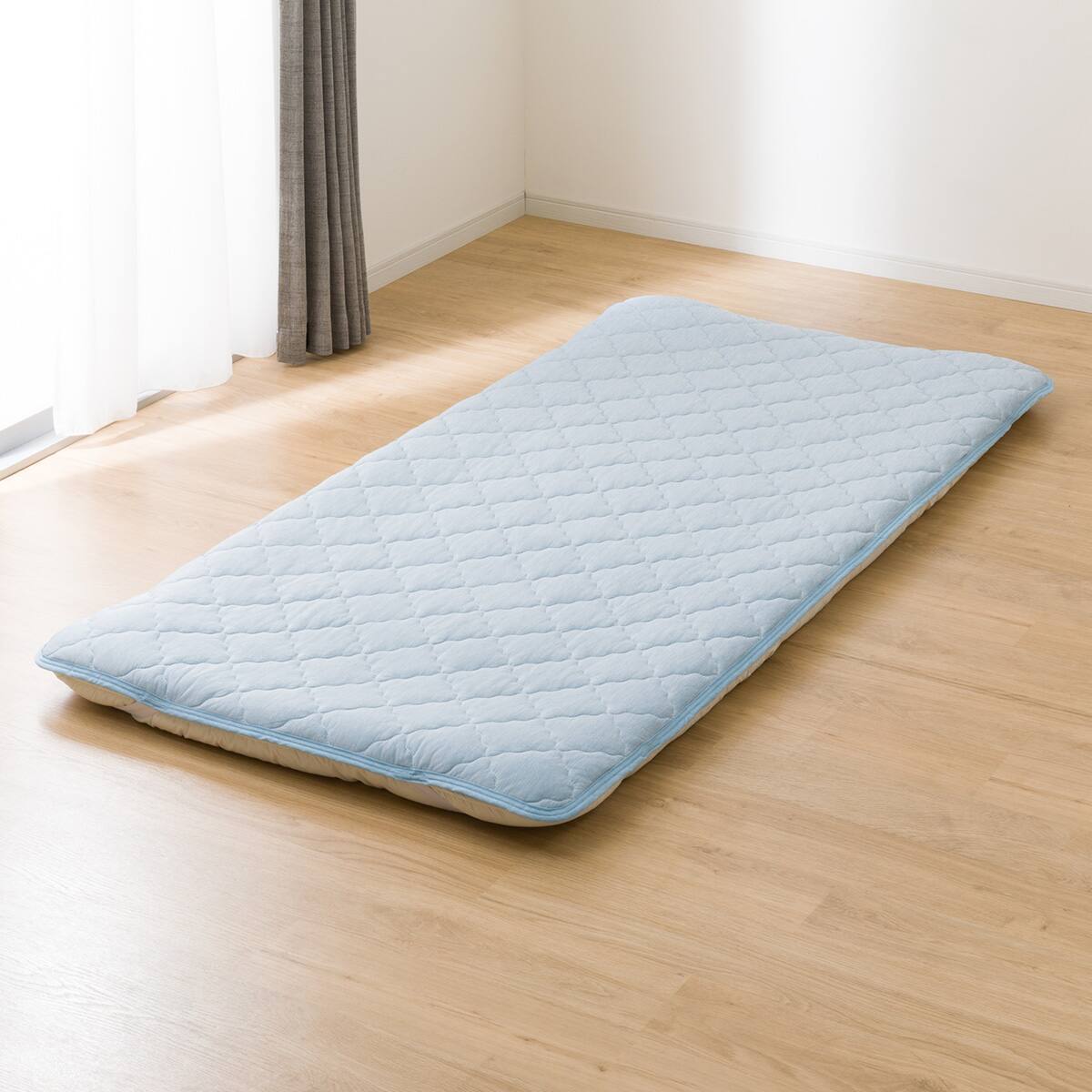 両面使える ゴムバンド付き 敷きパッド シングル(Nクール S BL S2401