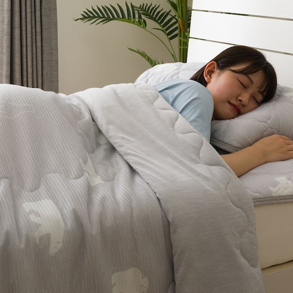 両面使える ゴムバンド付き 敷パッド セミダブル(Nクール SD ポーラーベア S2401) 3枚目画像