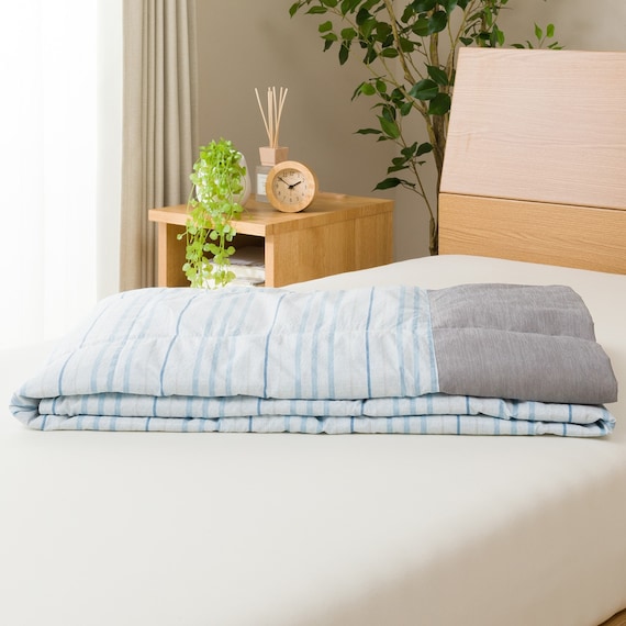 洗えるひんやりダウンケット 羽毛肌掛け布団 シングル(Nクールn-s BL S) 8枚目画像