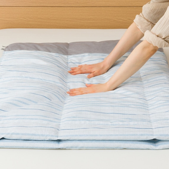 洗えるひんやりダウンケット 羽毛肌掛け布団 シングル(Nクールn-s BL S) 9枚目画像