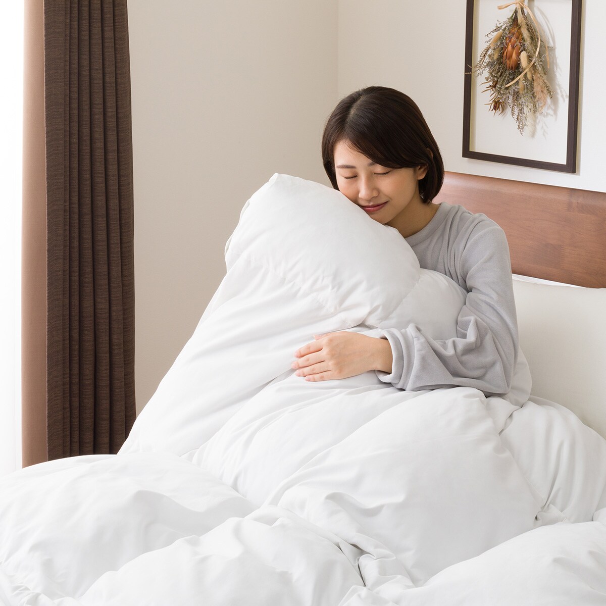 洗濯可　ダックダウン50％使用　羽毛掛け布団　セミダブル(S-n1 SD)