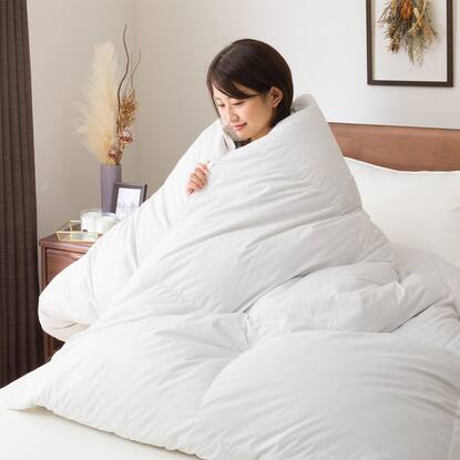 洗濯可 完全2層式 ハンガリー産グースダウン90％使用 羽毛掛け布団  