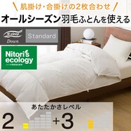 【ネット限定】２枚合わせ羽毛掛け布団(NTR-2 K2324)