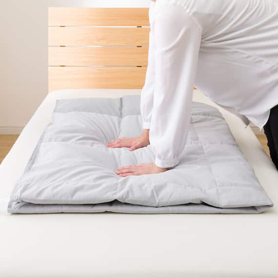 洗えるダウンケット シングル(K2401 GY S) 9枚目画像