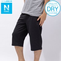ルームパンツ ７分丈(MEN n-s ドライ BK M)