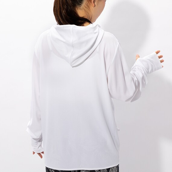 UVカットフルフェイスメッシュパーカー(WOMEN n-s WH L) 4枚目画像