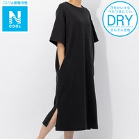 リラックスワンピース　オーバーサイズ(WOMEN n-s ドライ BK M)