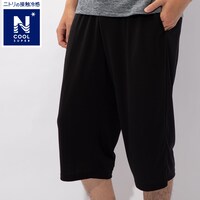 ルームパンツ　さらさらメッシュ　7分丈(MEN SP n-s BK M)