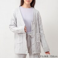 ケーブル カーディガン(WOMEN 124GY)