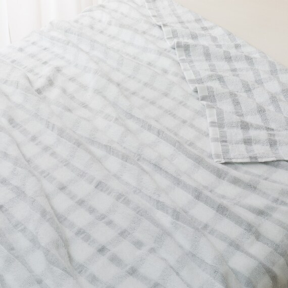タオルケット シングル(チェック S GY S2332) 1枚目画像