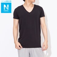 メッシュ半袖Ｔシャツ　Ｖネック(MENクール 007)