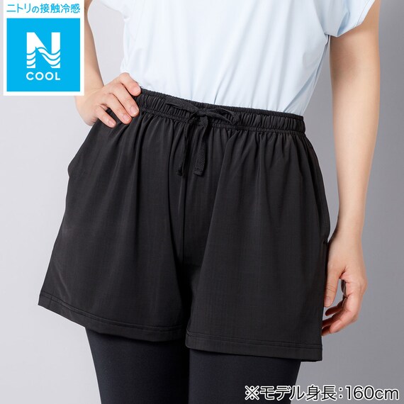 ルームパンツ ショート丈(WOMENクール 163BK L) 1枚目画像