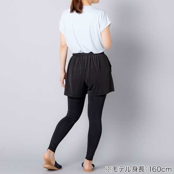 ルームパンツ ショート丈(WOMENクール 163BK L) 6枚目画像