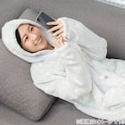 すっぽり収納 フード付き着る毛布 ミドル丈(NウォームSP スター) 13枚目画像