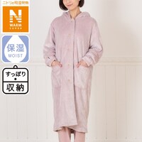 すっぽり収納　フード付き着る毛布　ミドル丈(NウォームSP RO)