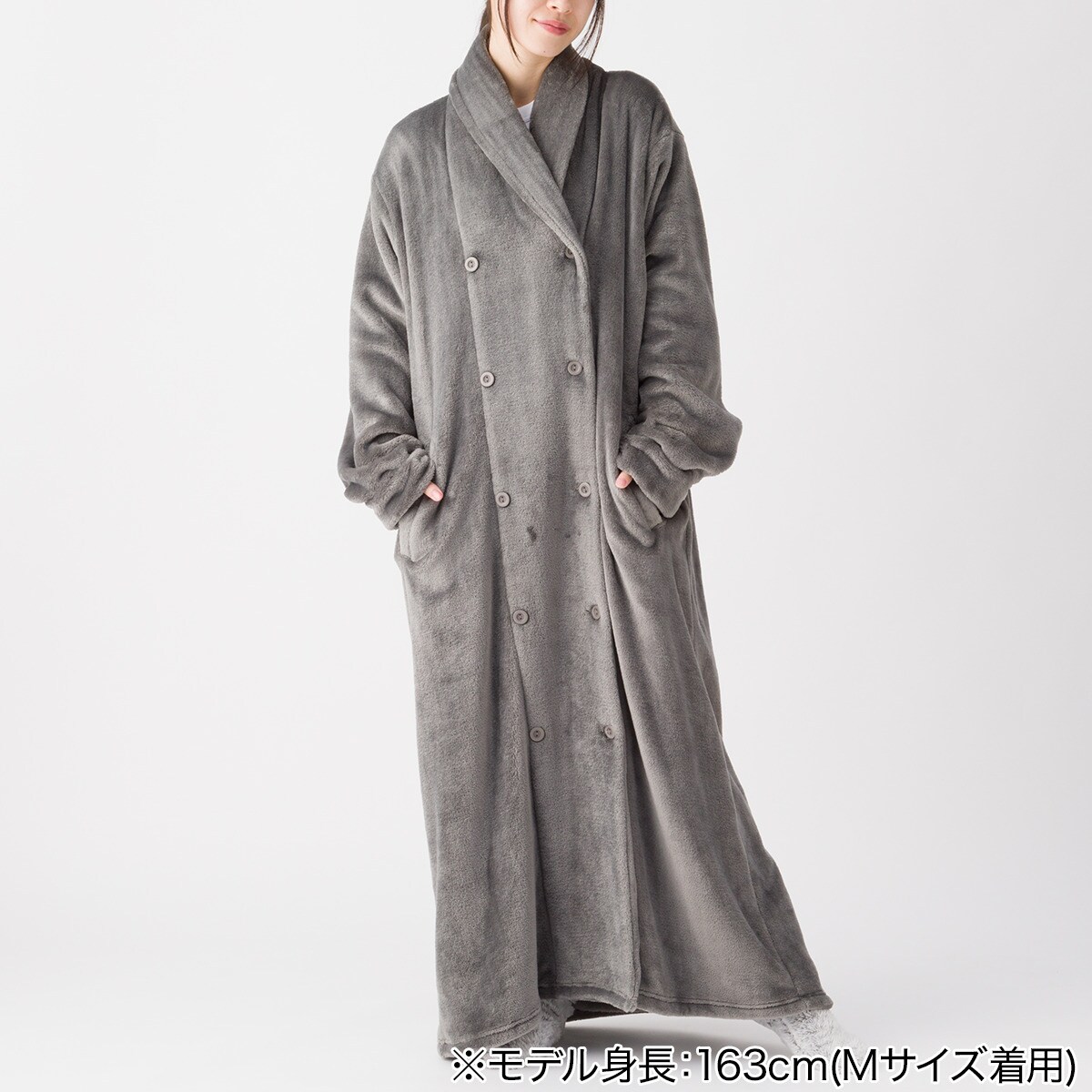 すっぽり収納 着る毛布 ロング丈(NウォームWSP DGY L)通販 | ニトリネット【公式】 家具・インテリア通販