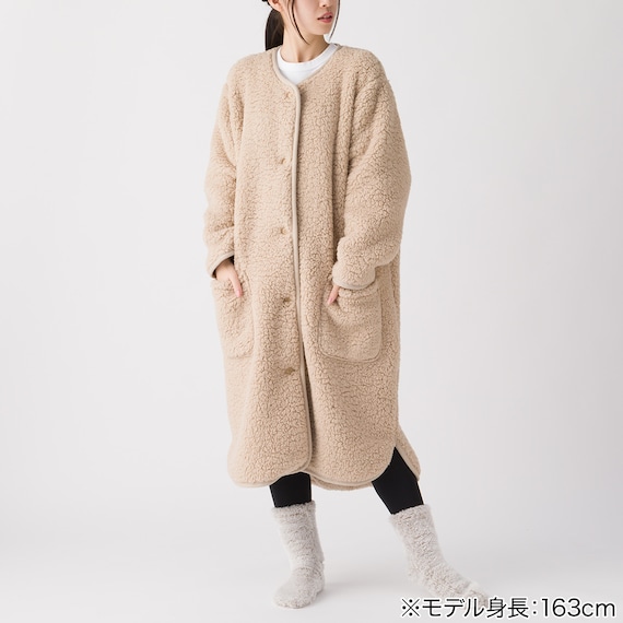 すっぽり収納 着る毛布 ミドル丈(Nウォーム ボア BE) 3枚目画像
