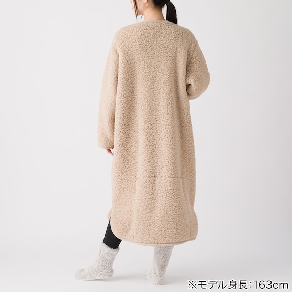 すっぽり収納 着る毛布 ミドル丈(Nウォーム ボア BE) 6枚目画像
