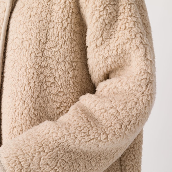 すっぽり収納 着る毛布 ミドル丈(Nウォーム ボア BE) 10枚目画像