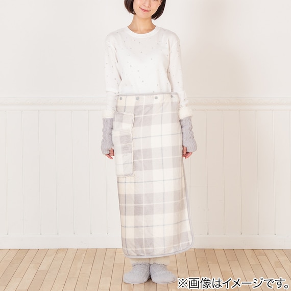 すっぽり収納 4WAYブランケット(NウォームSP LGY) 3枚目画像