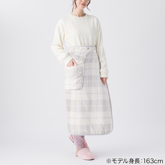 すっぽり収納 4WAYブランケット(NウォームSP LGY) 10枚目画像
