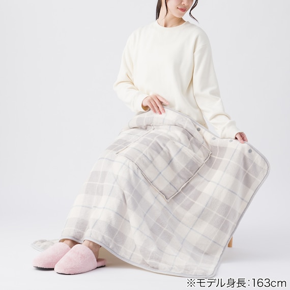 すっぽり収納 4WAYブランケット(NウォームSP LGY) 12枚目画像