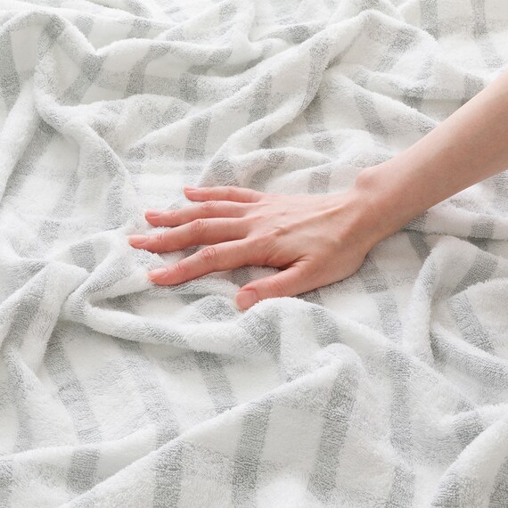 タオルケット　シングル(チェック S GY S2432) 10枚目画像