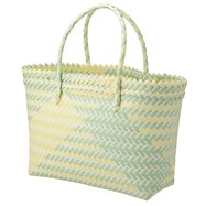 PPバック 曲線模様編み(YE&GR S)