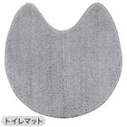 【4点セット】円形トイレマット+洗えるスリッパ+洗浄・暖房便座用 ふたカバー+ホルダーカバー(グレー) 3枚目画像