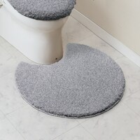 円形トイレマット(ソフトタッチ GY LG01)