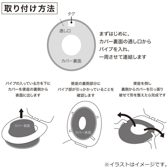 Ｏ型用便座カバー(チャオ GRO) 4枚目画像