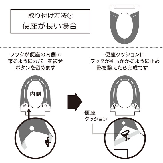 洗浄・暖房用型用便座カバー(チャオ GRO) 6枚目画像