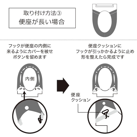 洗浄・暖房用便座カバー(チャオ GBL WT03) 6枚目画像