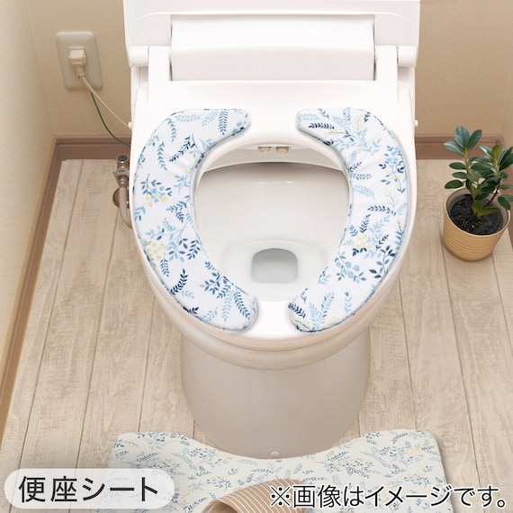 【2点セット】吸着便座シート+拭けるトイレマット(コバナ HO11) 4枚目画像