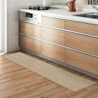 拭けるキッチン用クッションフロアマット(NマルブルBE 45X240) 1枚目画像