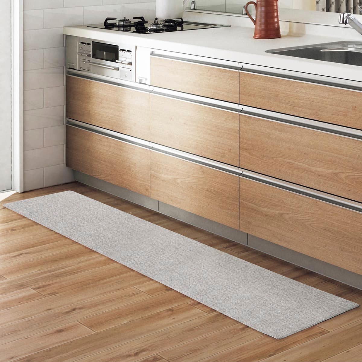 拭けるキッチン用クッションフロアマット(NマルブルGY 45X240)通販 | ニトリネット【公式】 家具・インテリア通販