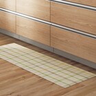 拭けるキッチン用クッションフロアマット(チェックN45X180NA01) 1枚目画像