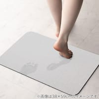やわらか珪藻土マット (ソフトカイテキ 47x80 LGY)