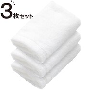 【3ﾏｲｾｯﾄ】ﾌｪｲｽﾀｵﾙ 34x80 WH GT14