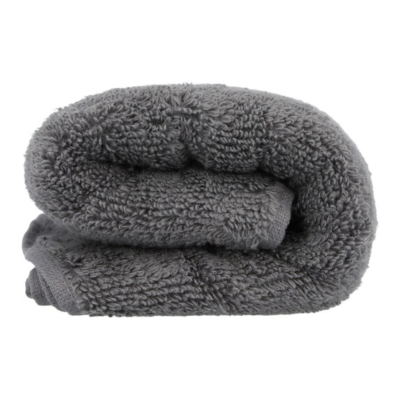 【2枚セット】ベーシックな抗菌防臭 スリムバスタオル(WS001 33x120 ダークグレー) 3枚目画像