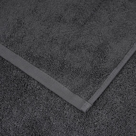 【2枚セット】ベーシックな抗菌防臭 スリムバスタオル(WS001 33x120 ダークグレー) 4枚目画像